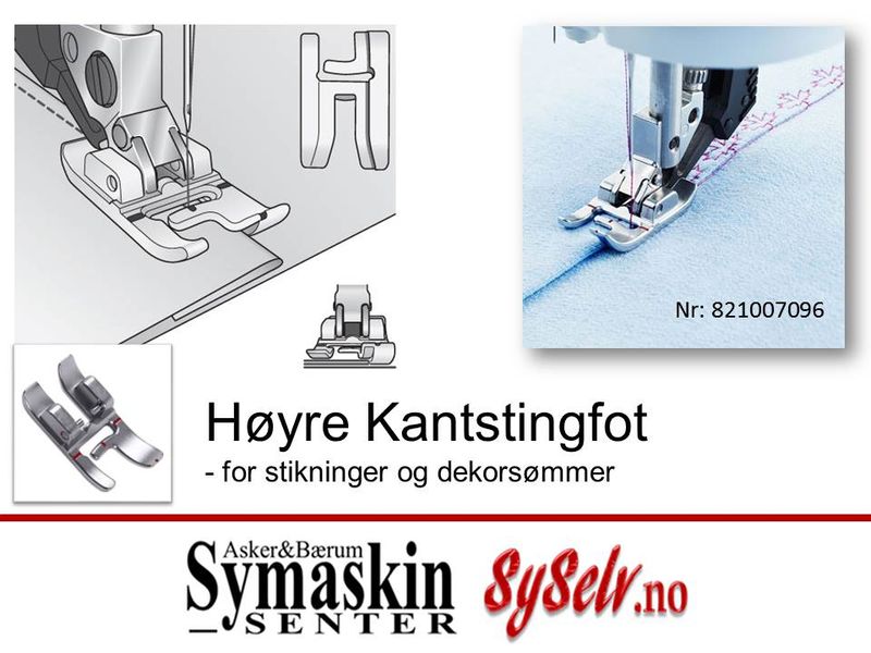 Pfaff Kantfot med IDT for stikninger og dekorsømmer