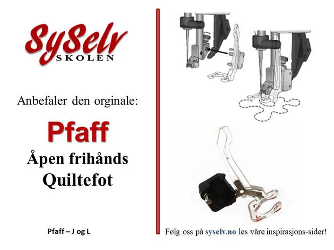 Hovedbilde Pfaff Åpen Frihånds Quiltefot ...