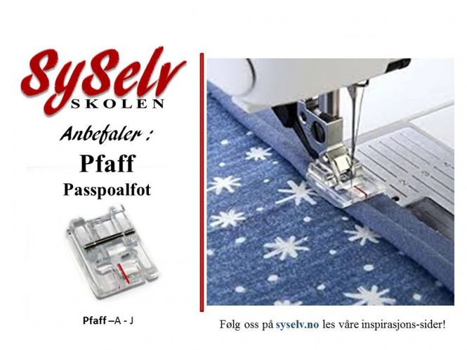 Hovedbilde Pfaff enkel passpoalfot