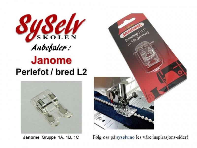 Janome Perlefot bred - 2,5 til 4mm
