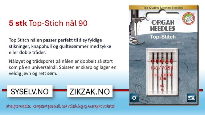Hovedbilde 5pk Organ ToppStich 90